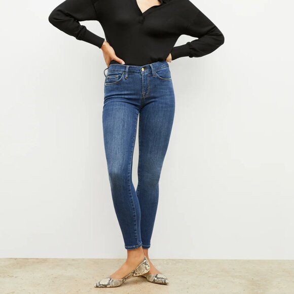 The FRAME Denim Le Skinny De Jeanne Crop - Picture 1 of 5